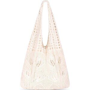 Women's Apricot 2 Shoulder Shopping Handbag Casual Travel Totes Fold Able Bags